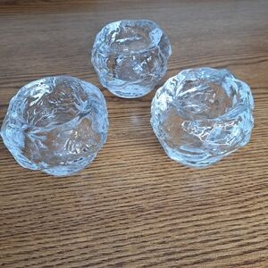 Crystal Snowball Candle Holders